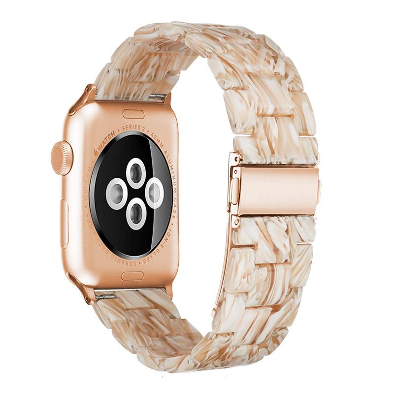 Bracelet for iWatch 9 8 7 SE Apple Watch Band 38mm 40mm 42mm 44mm 41mm 45mm Resin Band Replacement Series 6/5/4/3 Watchband Pink