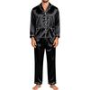 Men's Matching Couple Pajama Set Long Sleeve Button-Down Top and Pants Loungewear Sleepwear Set for Home
