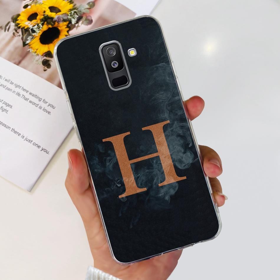 For Samsung Galaxy A6 Plus 2018 Case Samsung A6 (2018) A 6 A6Plus A605G A600F Fashion Letter Soft Silicone Clear TPU Phone Cases