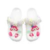 Crocs Classic Clog Harley Quinn Deeds Girly School Style Niche Design Travel Beach Street Fashion Trend EVA Hole Shoes Unisex White