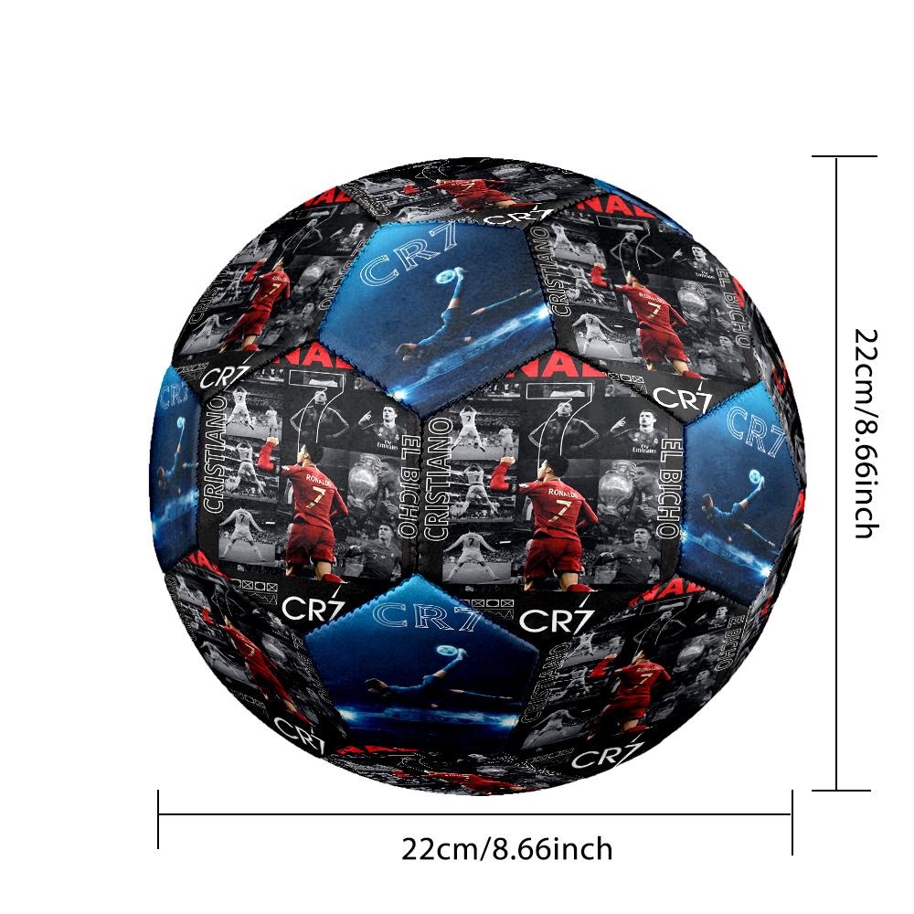 Ronaldo's Legacy: Cr7's Impact Size 5 Soccer Ball Machine-Stitched Indoor/Outdoor Universal Football Surprise Collection Gift