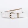 Boutique Pu Women'S Textured Belt, Trendy Bare Body Pin Buckle Decorative Jeans Belt