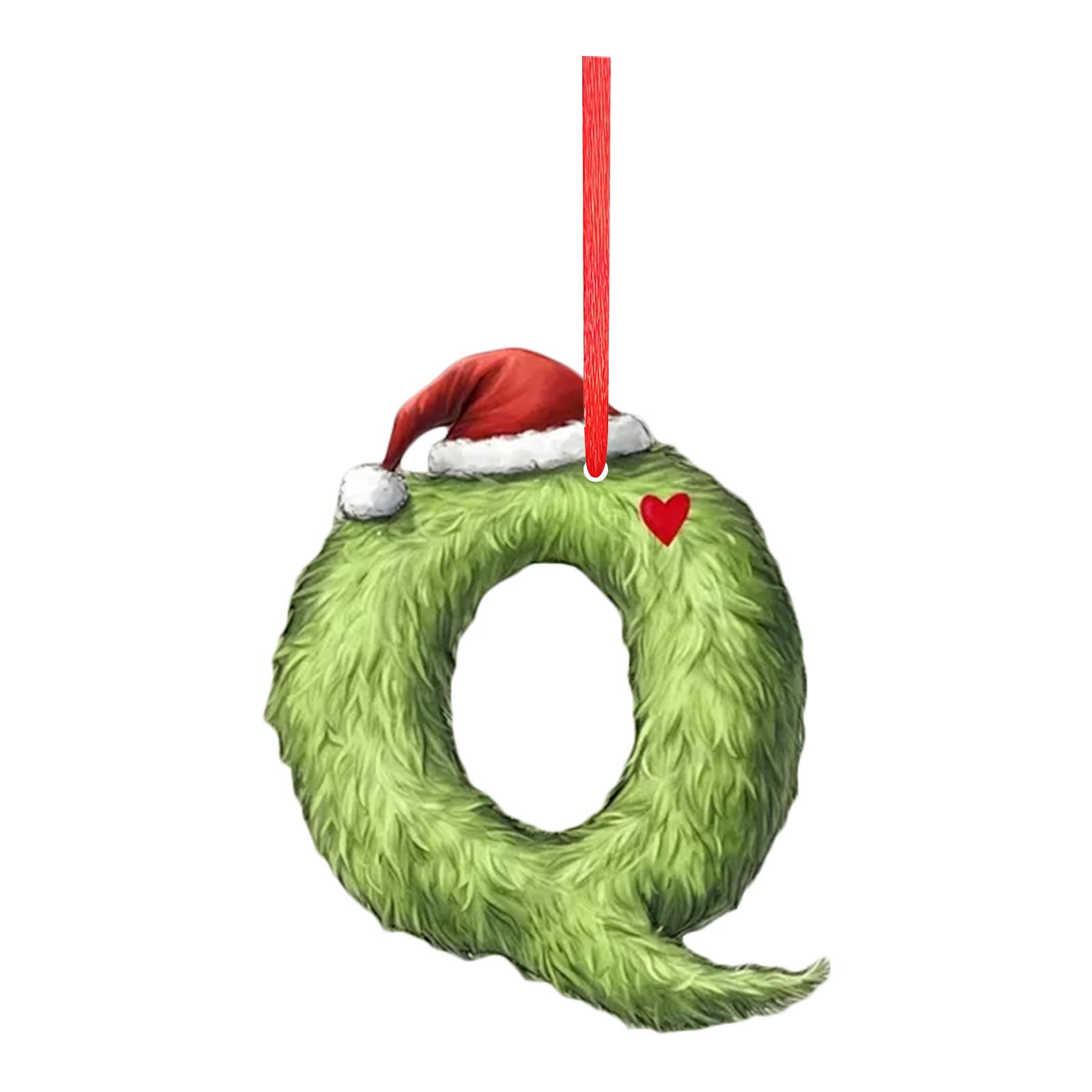 

2D 26 літер Різдвяні прикраси Акрилові плоскі ялинкові прикраси для дому