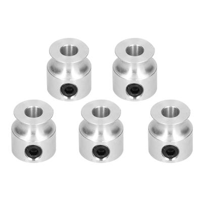 5 Pack Screw Fixed Round Pulley Durable VShaped Pulley with 8mm Diameter Hole for Round Belt Transmission(5401 0004