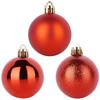 10x Bombki Choinkowe Świąteczne Nietłukące Czerwone Zestaw Bombek Choinka