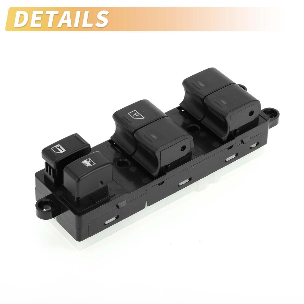 uxcell Front Right Driver Side Power Window Switch Window Control Switch for Nissan Tiida 2006-2010 Black