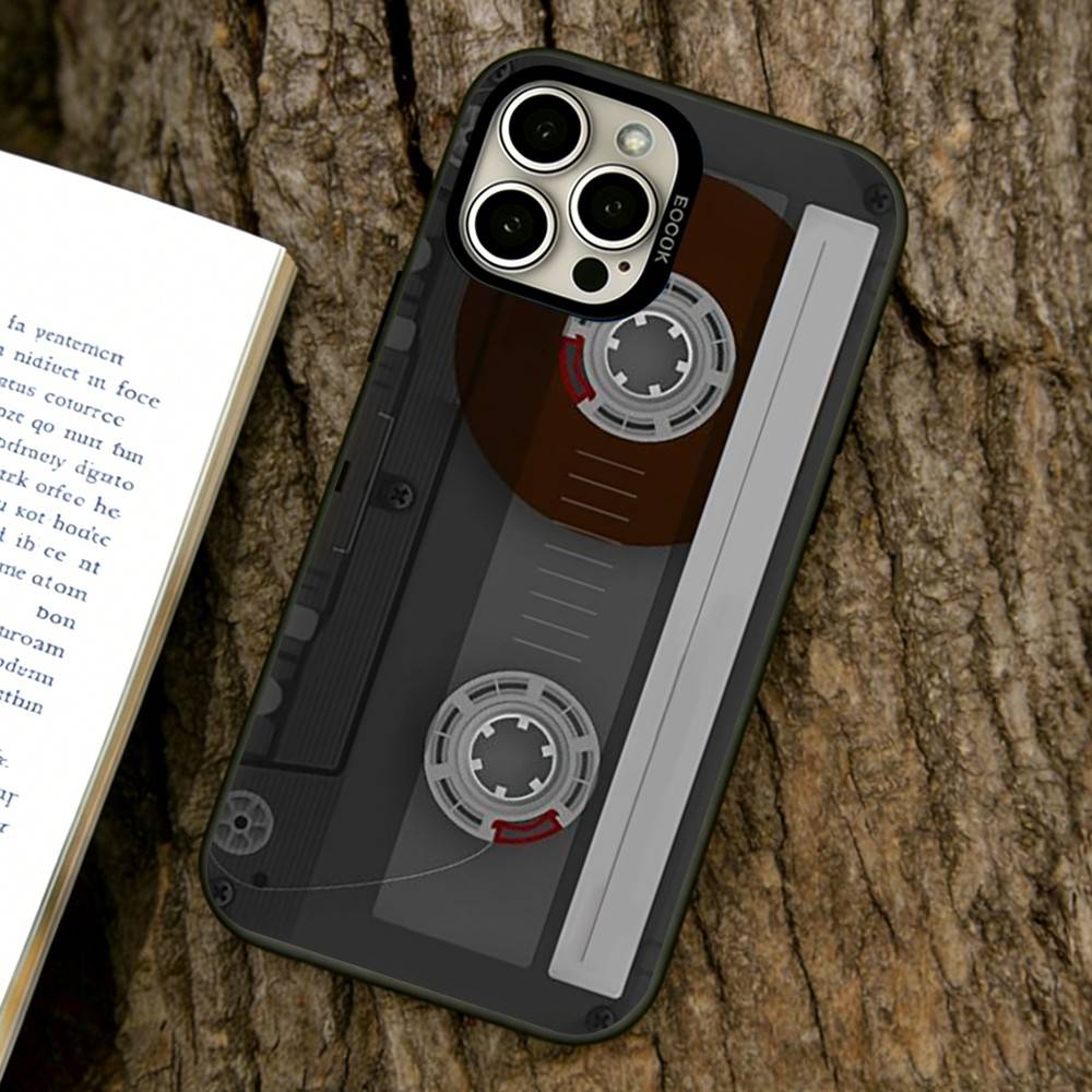 Vintage Cassette Phone Case For iPhone 17,16,15,14,13,12,11 Plus,Pro Max,XS,Colorful Silver Phone case Funda Cover