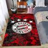 "FC Bayern München Logo Teppich, Roter und Schwarzer Spritzer-Stil Teppich" Geeignet für den Einsatz als Rutschschutz für Wohnzimmer Schlafzimmer Sofas