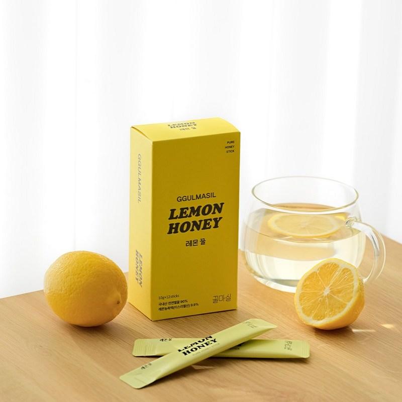 Honey Masil Natural Honey Sweet and Sour Lemon Honey Honey Stick Full of Vitamins, 10g, 12 Pieces