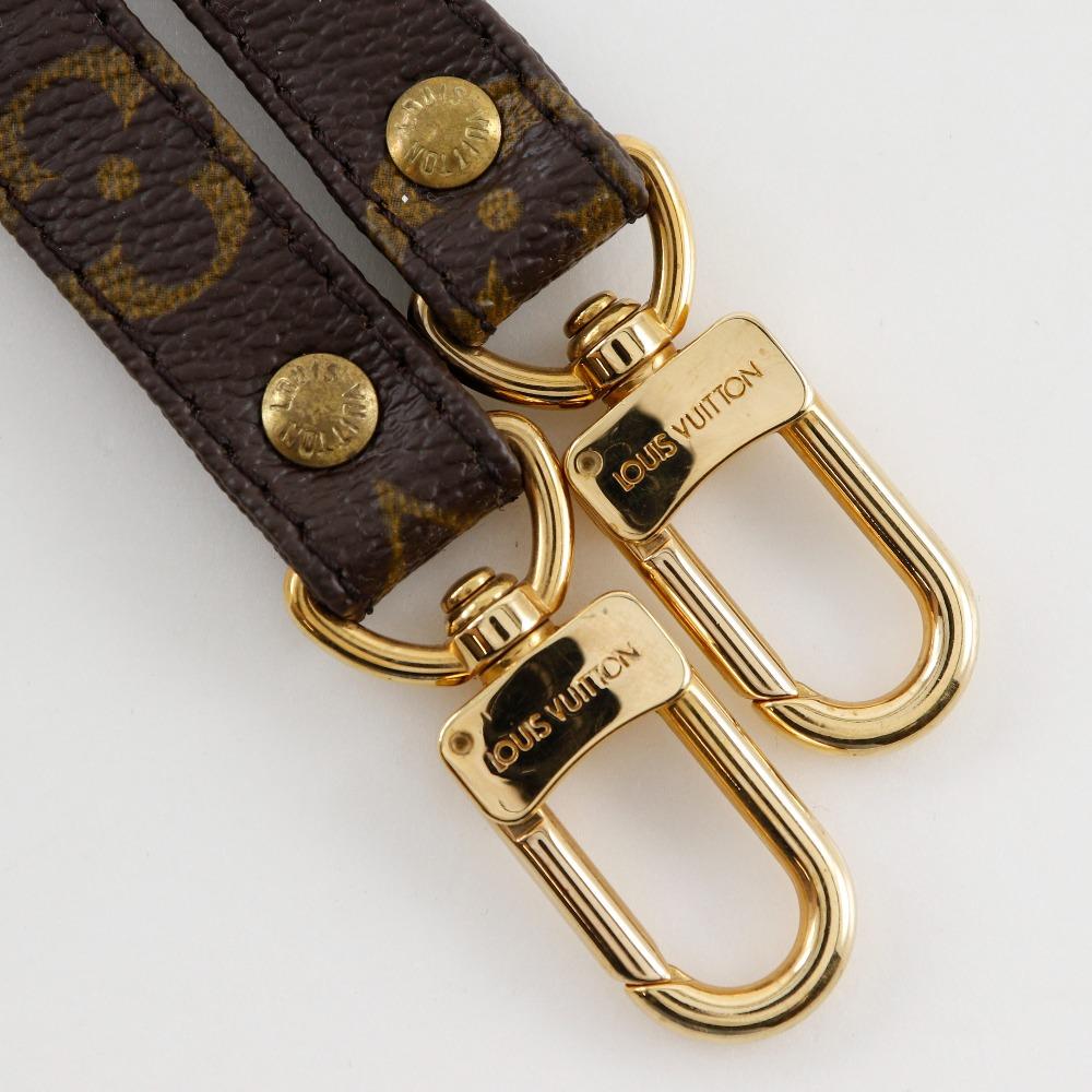 Louis Vuitton Shoulder Strap Brown Monogram Canvas Unisex Used