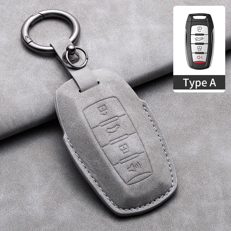

4 Buttons Leather Car Remote Key Case Cover for Haval Jolion 2022 Great Wall H6 H7 H4 H9 F5 F7 F7X F7H H2S for GMW Dargo