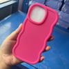 Applicable To Apple 15 Mobile Phone Case Macaron Large Wave IPhone 13 Drop Glue Doll Material Shell