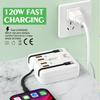 120W USB Type C Charger Fast Charging Multi Ports Desktop Adapter For iPhone Xiaomi Samsung Huawei Multifunction Power Strip
