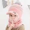 Skiing Children Winter Hat Scarf Set Knitted Kids Protection Child Hats Girls Boys