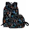 Trendy Popular Novelty game pad 3D Printed 3pcs/Set student School Bags Travel Notebook Backpack Crossbody Lunch bag Pencil Case