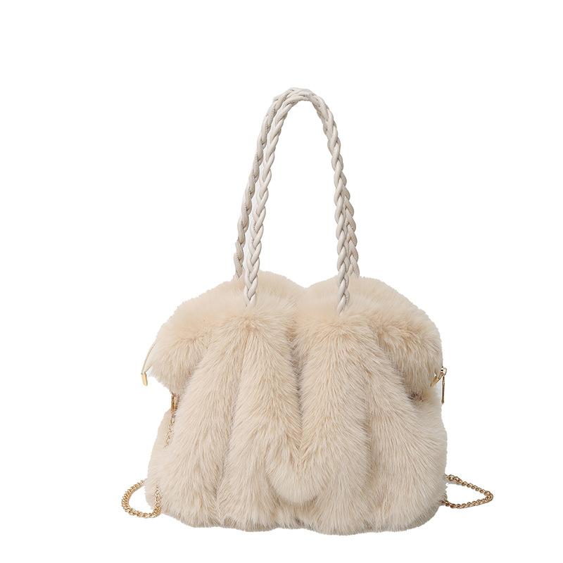 Women's Plush Shoulder Bag Large Capacity Tote Bag
