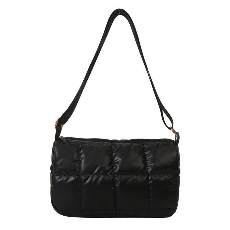 Fashionable Quilted Stitch Large Capacity Cotton Shoulder Bag For Women