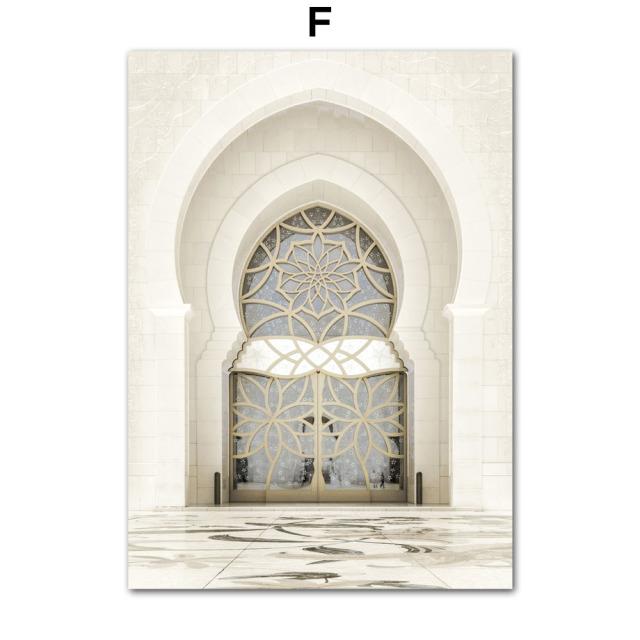 

Мечеть, слюдяная дверь, марокканский тростниковый цветок, настенная живопись, холст, живопись, постеры и принты, настенные панно для декора гостиной 40X50cm No Frame