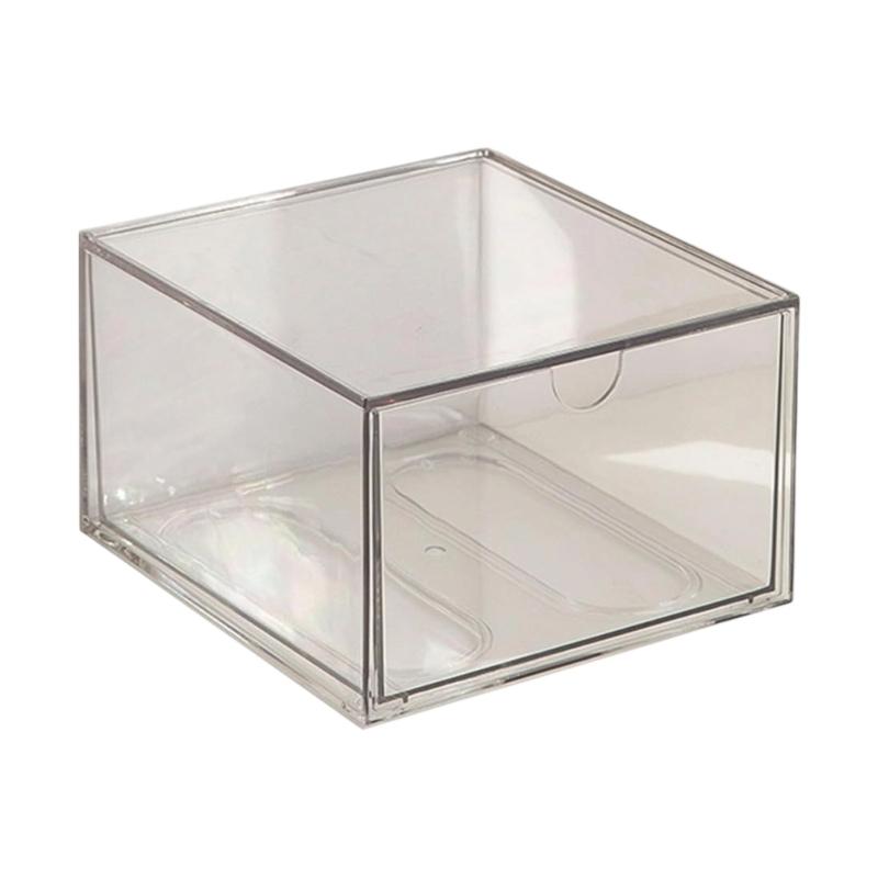 

1 шт. Многофункциональный штабелируемый контейнер-органайзер для продуктов с выдвижными ящиками для хранения и организации дома, офиса, ванной комнаты L