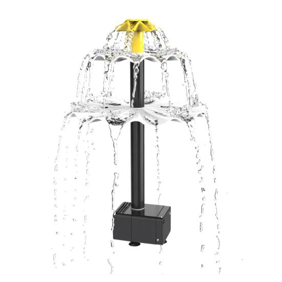 Solar Bird Bath Fountain Three-Tiered Cascade Fountain Solar-Powered Water Fountain for Outdoor Bird Bath Feeder Garden Terrace Decor