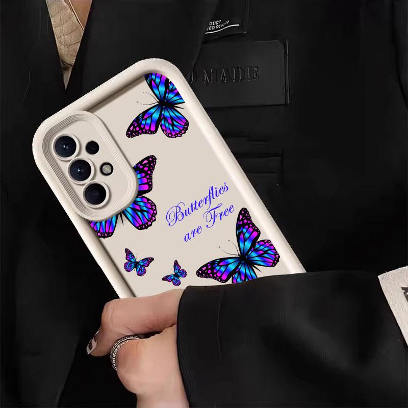Butterfly Glitter Butterflies Case For Samsung Galaxy A55 A35 5G A13 A54 A53 A52 A34 A33 A32 A14 A23 A24 A12 A51 A71 Phone Cover