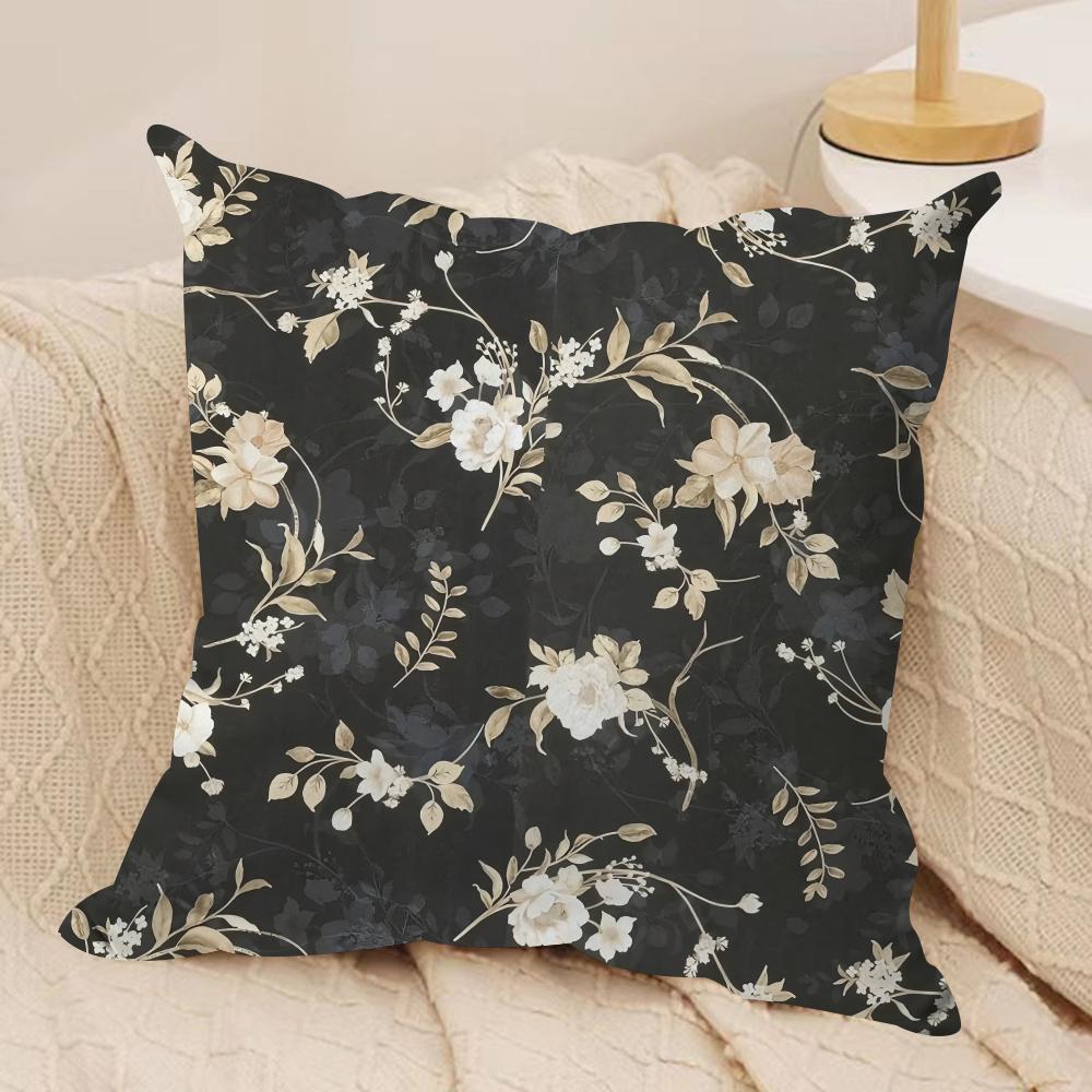 Retro Design Cushion Cover Silky Short Plush Sofa Pillow Cover Hidden Zipper Soft Dustproof Case for Home Decor