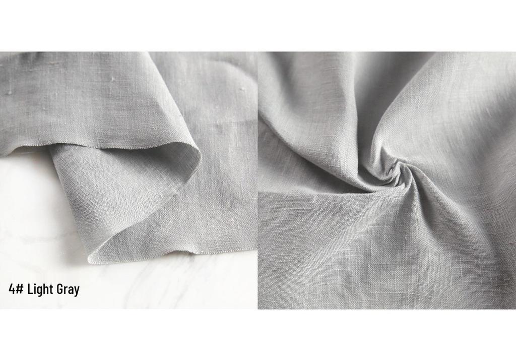 High-Quality Sand Washed Linen-Cotton Fabric for Summer Dresses & Pants