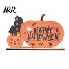 Holiday Window Display Ornament Halloween Wooden Table Sign, Cute Pumpkin Boo Ghost Vibrant Party Prop Tabletop Centerpiece for Indoor Mantel