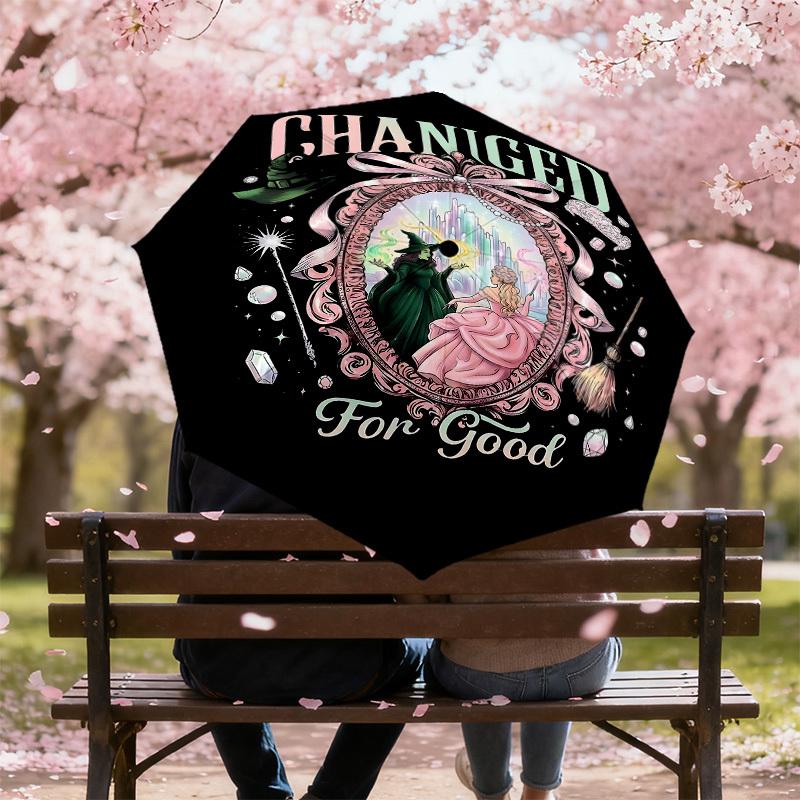 1PC Wicked Witch of the West, Dorothy Gale Automatic Open/Close Umbrella with Windproof, 8-Rib Sturdy Canopy, Durable Ribs, Fashionable Design,1285A