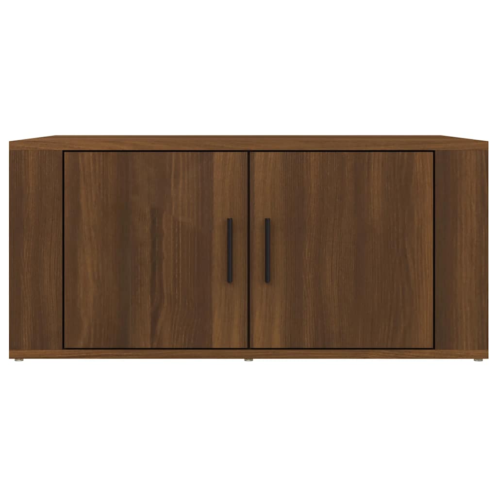 Vidaxl Coffee Table, Brown Oak, 80X50X36 Cm Wood-Based Material