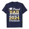 Proud Mom of A Class of 2024 Graduate Mother Senior Family T-Shirt Funny Dad Aunt Uncle Grandma Grandpa Sister Brother Tee Tops