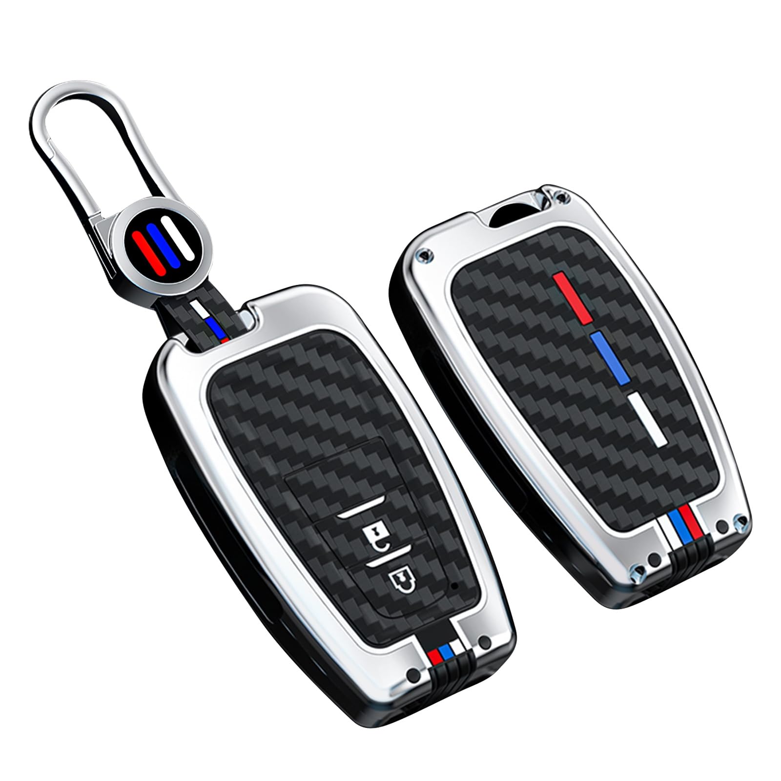 Чехол для ключа Toyota, Держатель для ключа, Защита ключа, Для Toyota C-HR, Crown 220 Series, Prius Compatible with car genuine серебряный