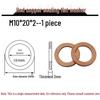 Annealed Red Copper Gasket Washer Pad for Sealing Fastener, M4-M34