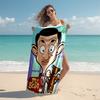 1pc Mr Bean1 Beach Towel, Comfortable and Thick, and Swimming/Bath/Picnic/Camping Towel, Suitable for Seaside Beaches