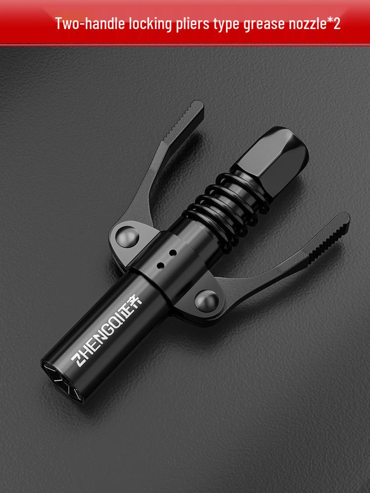 High-Pressure Manual Grease Gun Head Set with Locking Pliers and Hose