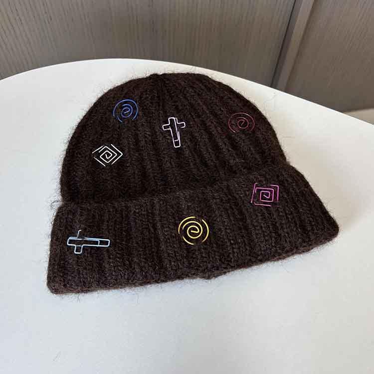 Autumn and winter personalized knitted hat sweet decoration cute wool hat women's outdoor cycling warm cover hat