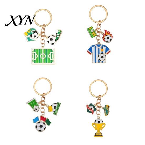 Football Fan Gift Peripheral Keychain, Jersey Keychain with Alloy Enamel Color, Lightweight Portable Sports Accessory