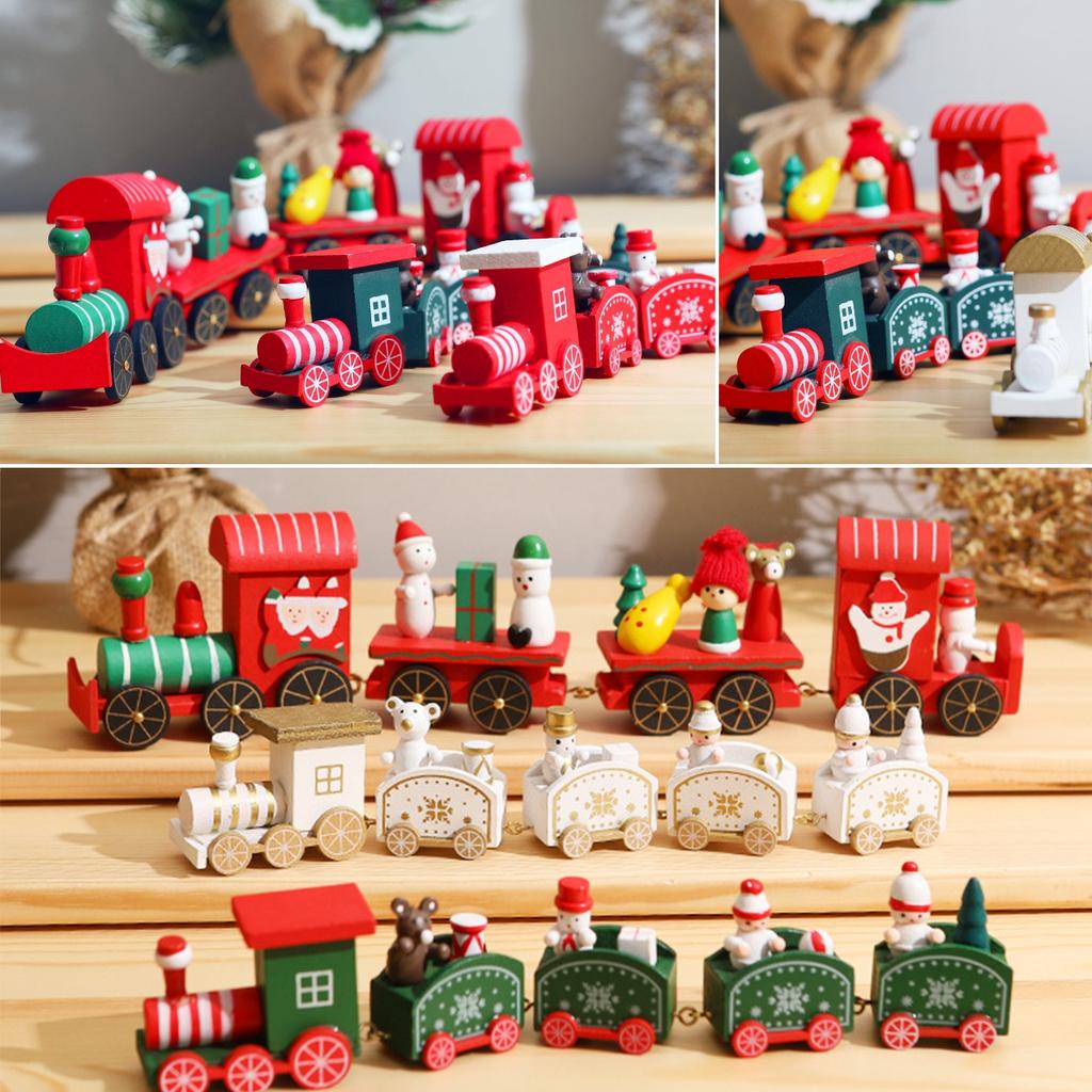 Wooden Train Christmas Ornament Merry Christmas Decoration For Home Table 2026 Xmas Gifts Noel Natal Navidad New Year 2026 Gifts