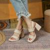 Fashion New Breathable Fashion Open Toe Heeled Woman Shoes Asian Size Designer Vip Korea Summer 2025 Offers Wholesale Sandals for Women