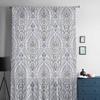 Texture Leaf Circle Gradient Tulle Window Curtains for Bedroom Luxury Home Decor Drapes In Living Room Chiffon Panels