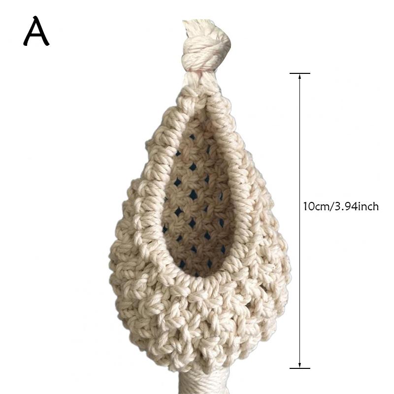 

Тканая хлопчатобумажная подвесная корзина, полая кашпо для цветов макраме, форма ананаса, корзина для овощей и фруктов, кухня, сад, подставка для хранения