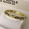 Vintage Enamel Flower Rhinestone Bangle Bracelet Women Alloy Oil Drip Floral Cuff Bracelet Boho Party Jewelry Gift