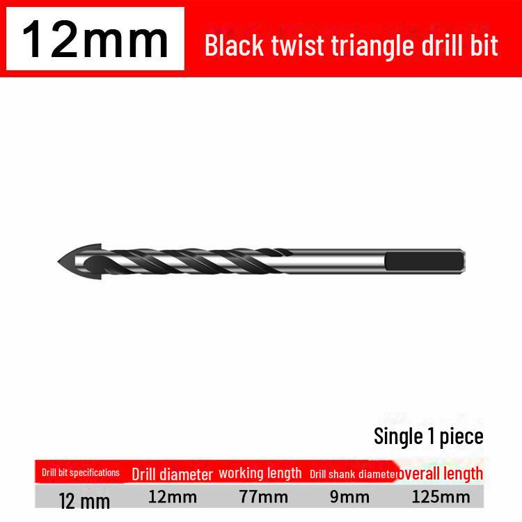 4-Edge Cross Tile & Glass Drill Bit Set for Ceramics
