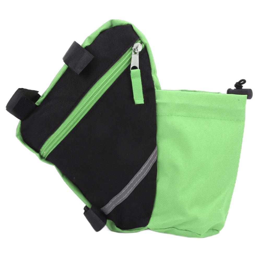 Portable Bike Frame Bag Easy Mount Bike Triangle Frame Pouch,Cycling Storage Bag Cycling Equipment зелёный