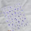 Red Brocaded Carp Koi Cyprinidae Auspicious Fish Spring Flower 5D Nail Art Stickers Fresh Vibrant Relief Adhesive Manicure Decal