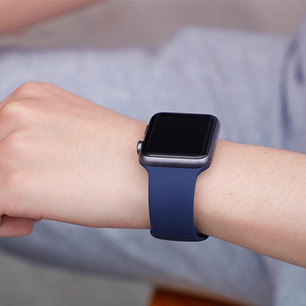 Silikonový řemínek pro řemínek Apple Watch 44 mm 49 mm 45 mm 41 mm 40 mm 42 mm 38 mm náramek iwatch série 9 7 se 3 4 5 6 8 Pásek Ultra2