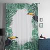 Tropical Palm Tree And Toucan Bird Sheer Curtains For Bedroom Living Room Tulle Curtains For Kitchen Window Voile Curtains
