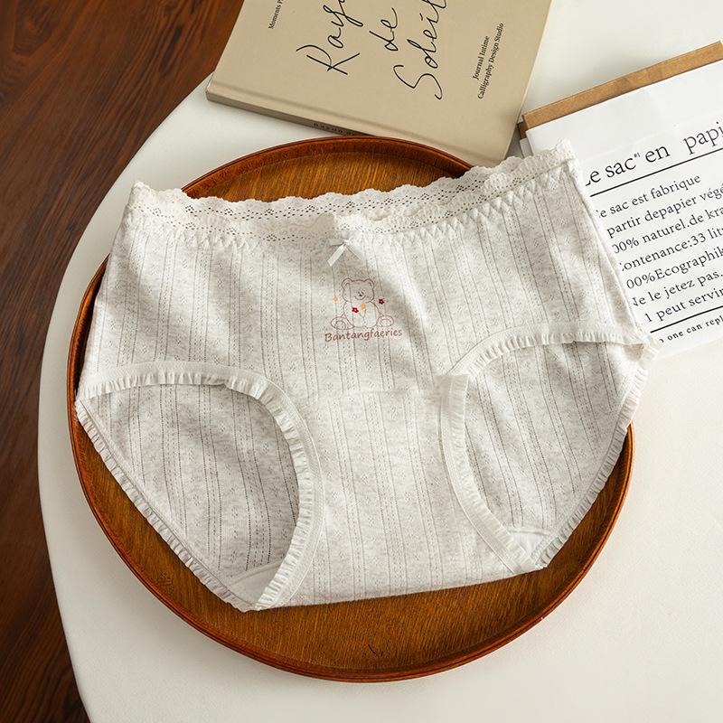 

Жіночі осінньо-зимові новорічні червоні бавовняні 10A антибактеріальні трикутні трусики з подовженою ластовицею XL сірий