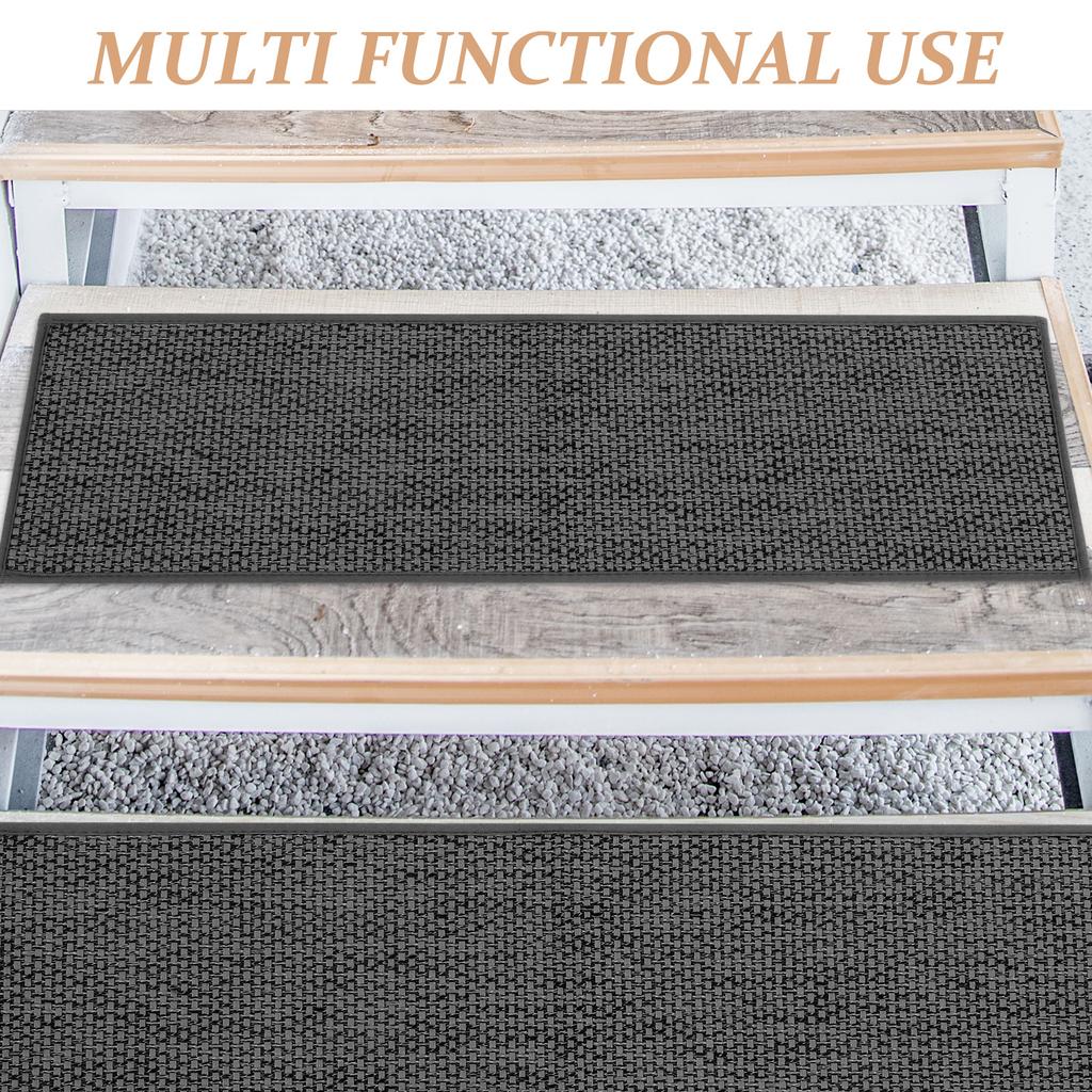5Pcs Stair Treads Non-Slip Self-Adhesive Step Covers for Indoor Steps Anti-Skid Floor Protection Safe for Pets