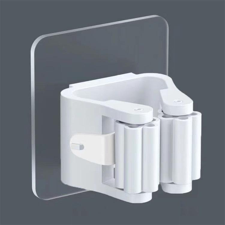 Mop Holder Self-adhesive Broom Stand Wall Mounted Mop Support Sweeping Brush Hook Storage Organizer Bathroom Kitchen Accessories